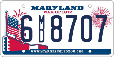 MD license plate 6MD8707