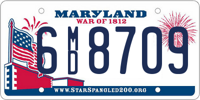 MD license plate 6MD8709