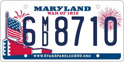 MD license plate 6MD8710