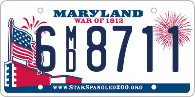 MD license plate 6MD8711