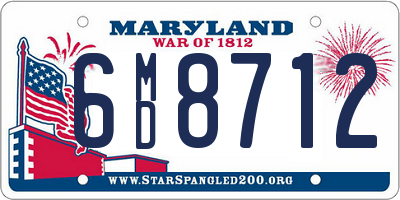 MD license plate 6MD8712