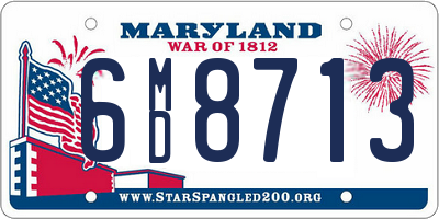 MD license plate 6MD8713