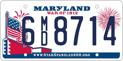 MD license plate 6MD8714