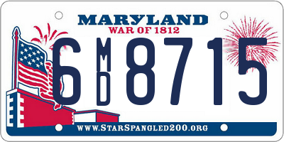 MD license plate 6MD8715