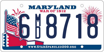 MD license plate 6MD8718