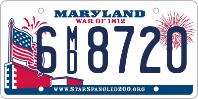 MD license plate 6MD8720