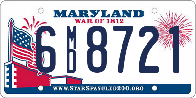 MD license plate 6MD8721