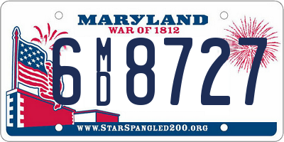 MD license plate 6MD8727