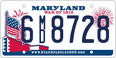 MD license plate 6MD8728