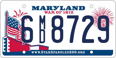 MD license plate 6MD8729