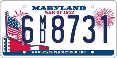 MD license plate 6MD8731