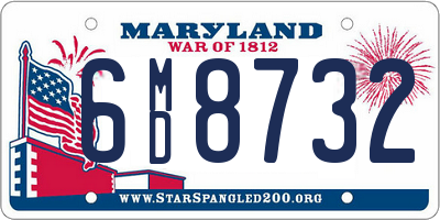 MD license plate 6MD8732