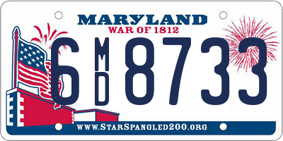 MD license plate 6MD8733