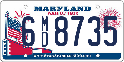 MD license plate 6MD8735