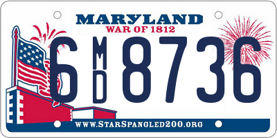 MD license plate 6MD8736