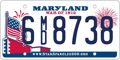 MD license plate 6MD8738