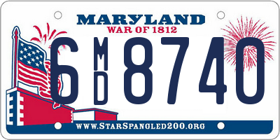 MD license plate 6MD8740