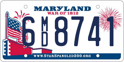 MD license plate 6MD8741