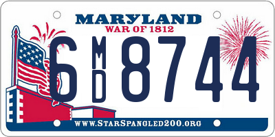 MD license plate 6MD8744