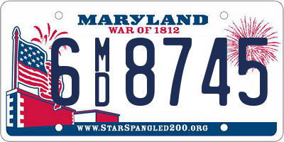 MD license plate 6MD8745