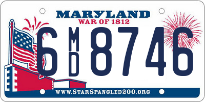 MD license plate 6MD8746