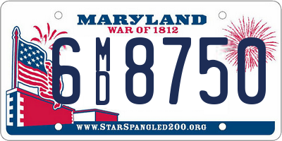 MD license plate 6MD8750