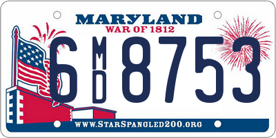 MD license plate 6MD8753