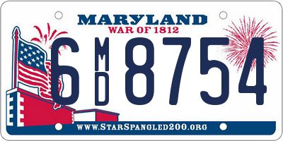 MD license plate 6MD8754