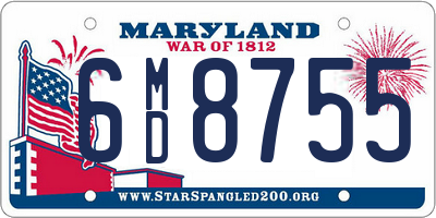 MD license plate 6MD8755