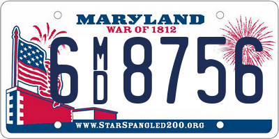 MD license plate 6MD8756