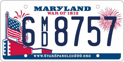 MD license plate 6MD8757