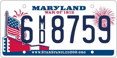 MD license plate 6MD8759