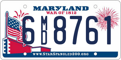 MD license plate 6MD8761