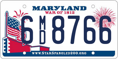 MD license plate 6MD8766