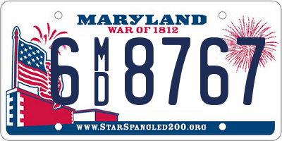 MD license plate 6MD8767