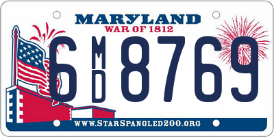 MD license plate 6MD8769