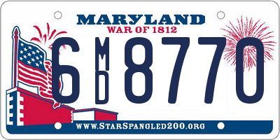 MD license plate 6MD8770