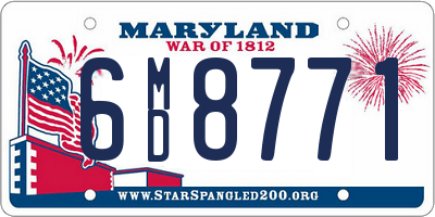 MD license plate 6MD8771