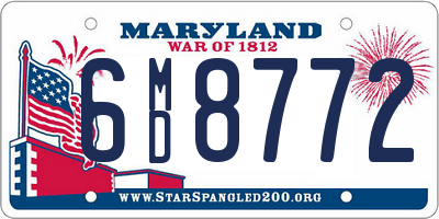 MD license plate 6MD8772