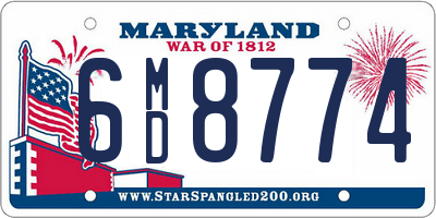 MD license plate 6MD8774