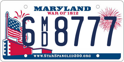 MD license plate 6MD8777