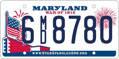 MD license plate 6MD8780