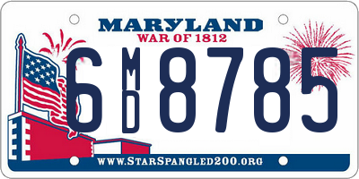 MD license plate 6MD8785