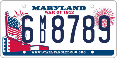 MD license plate 6MD8789