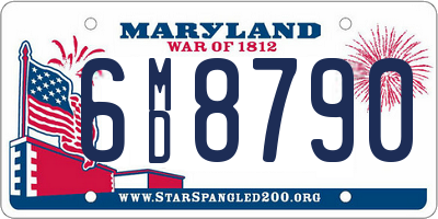 MD license plate 6MD8790