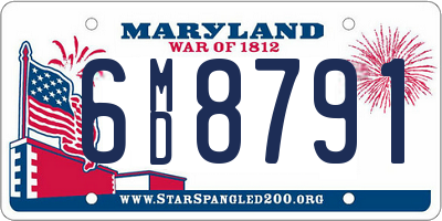 MD license plate 6MD8791