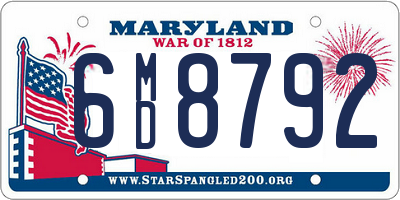 MD license plate 6MD8792