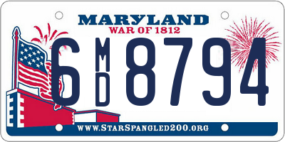 MD license plate 6MD8794