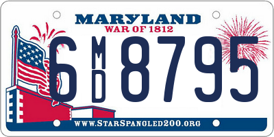 MD license plate 6MD8795