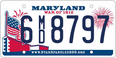 MD license plate 6MD8797